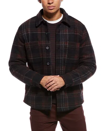 Vince Plaid Shirt Jacket In 406csc-coastal Combo