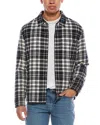 Vince Plaid Shirt Jacket In Black