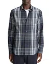 Vince Dunluce Plaid Button-up Shirt In Blue