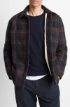 Vince Plaid Shirt Jacket In Multi
