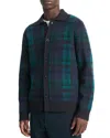 Vince Men's Plaid Button-down Sweater In Coastal