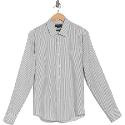Vince Playa Cotton Button-down Shirt In Gray
