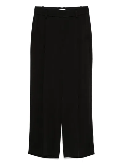 Vince Pleat-detail Tailored Trousers In Black