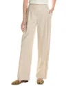 Vince Pleat Front Pull On Linen-blend Pant