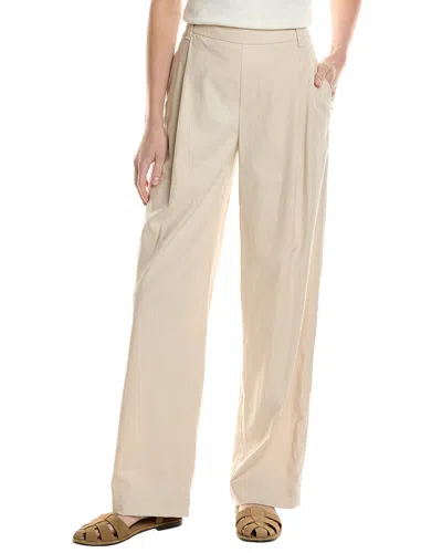 Vince Pleat Front Pull On Linen-blend Pant