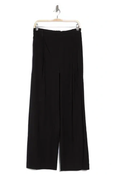 Vince Pleat Front Pull-on Pants In Black