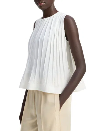 VINCE VINCE PLEATED A-LINE CREWNECK TOP