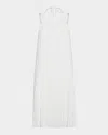 Vince Pleated A-line Halter Dress With Pockets