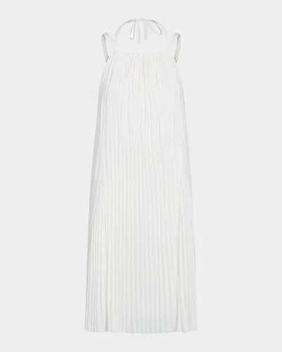 Vince Pleated A-line Halter Dress With Pockets