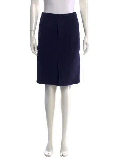Pre-owned Vince Pleated Accents Knee-length Skirt In Black