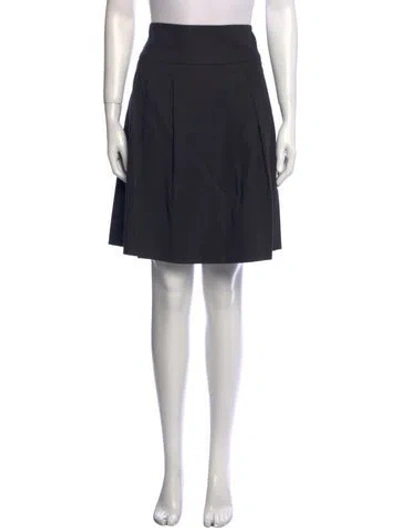 Pre-owned Vince Pleated Accents Knee-length Skirt In Black