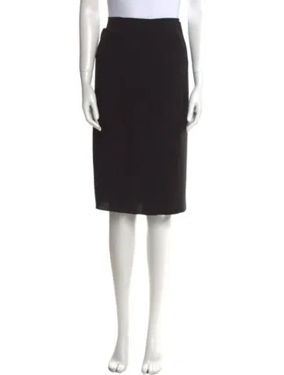 Pre-owned Vince Pleated Accents Knee-length Skirt In Black