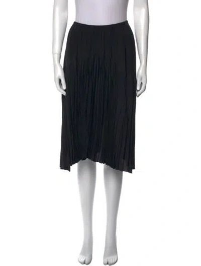 Pre-owned Vince Pleated Accents Knee-length Skirt In Black