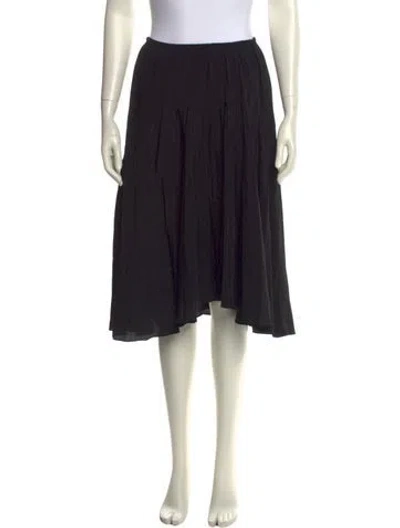 Pre-owned Vince Pleated Accents Knee-length Skirt In Black