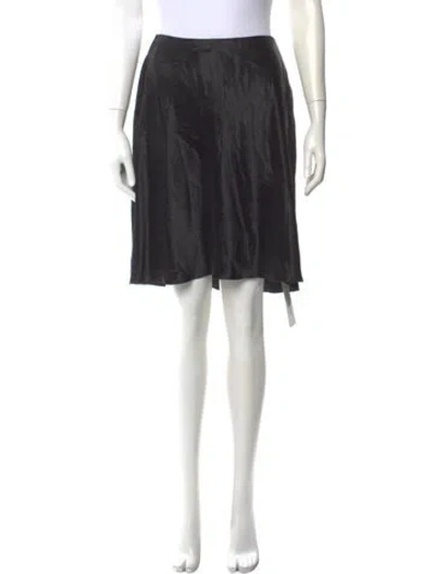 Pre-owned Vince Pleated Accents Knee-length Skirt In Black