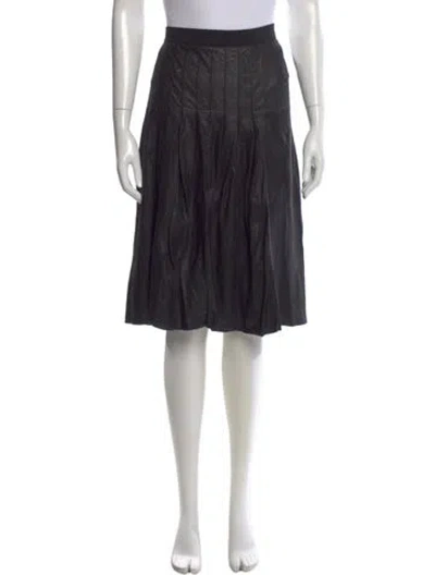 Pre-owned Vince Pleated Accents Knee-length Skirt In Black