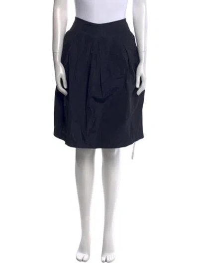 Pre-owned Vince Pleated Accents Knee-length Skirt In Blue