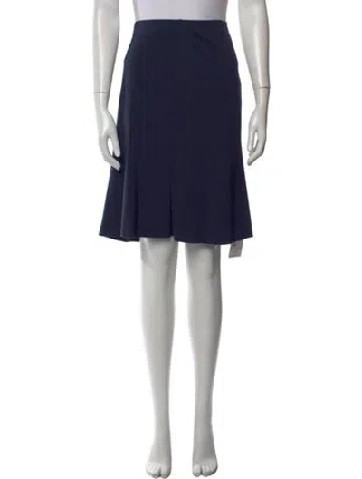 Pre-owned Vince Pleated Accents Knee-length Skirt In Blue