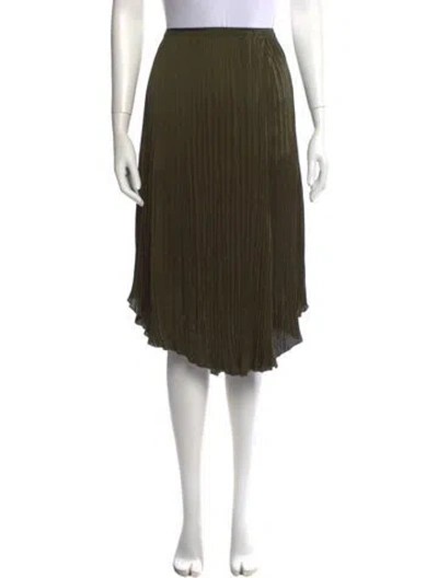 Pre-owned Vince Pleated Accents Knee-length Skirt In Green
