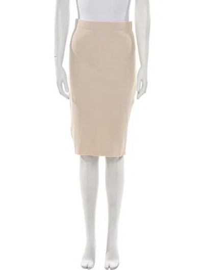 Pre-owned Vince Pleated Accents Knee-length Skirt In Neutral
