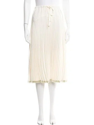 Pre-owned Vince Pleated Accents Knee-length Skirt W/ Tags In Neutral