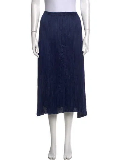 Pre-owned Vince Pleated Accents Long Skirt In Blue