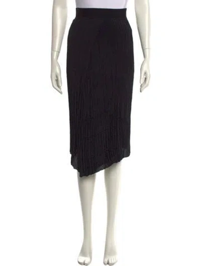 Pre-owned Vince Pleated Accents Midi Length Skirt In Black