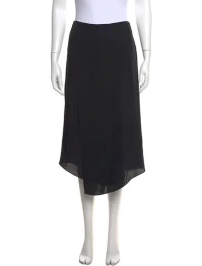 Pre-owned Vince Pleated Accents Midi Length Skirt In Black