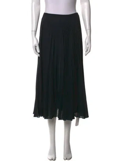 Pre-owned Vince Pleated Accents Midi Length Skirt In Black