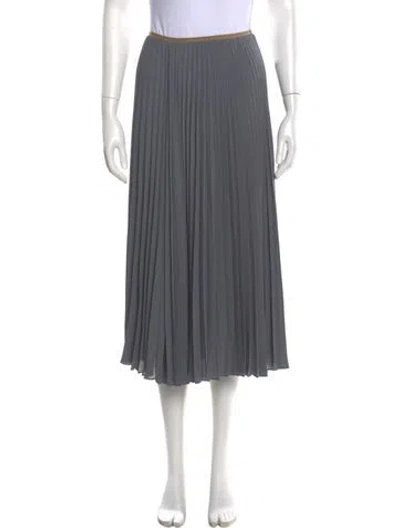 Pre-owned Vince Pleated Accents Midi Length Skirt In Gray