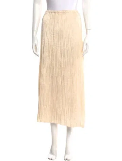 Pre-owned Vince Pleated Accents Midi Length Skirt In Neutral