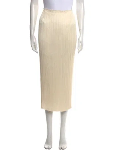 Pre-owned Vince Pleated Accents Midi Length Skirt In Neutral