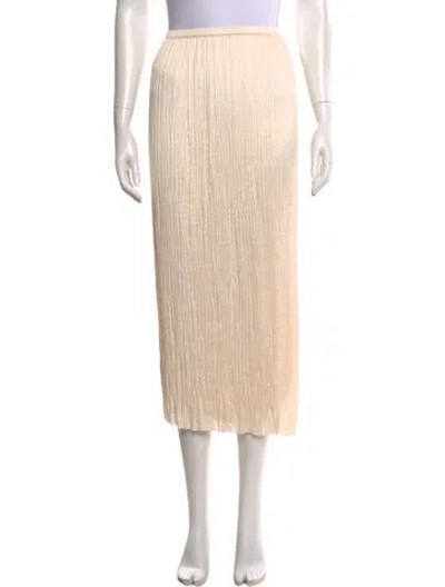 Pre-owned Vince Pleated Accents Midi Length Skirt In Neutral