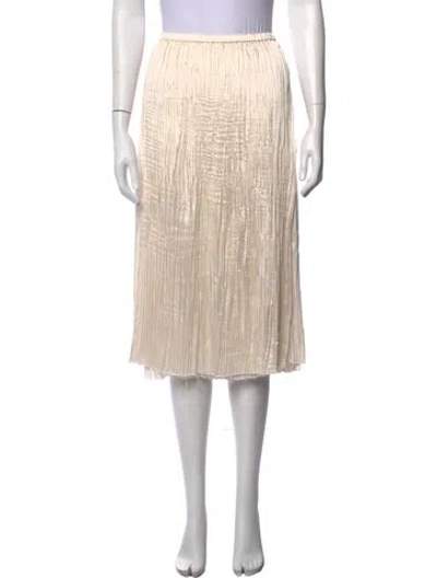 Pre-owned Vince Pleated Accents Midi Length Skirt In Neutrals