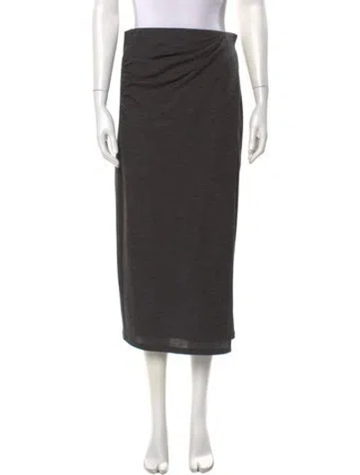Pre-owned Vince Pleated Accents Midi Length Skirt W/ Tags In Gray
