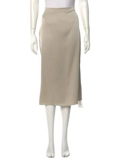 Pre-owned Vince Pleated Accents Midi Length Skirt W/ Tags In Neutral