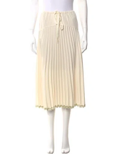 Pre-owned Vince Pleated Accents Midi Length Skirt W/ Tags In Neutral