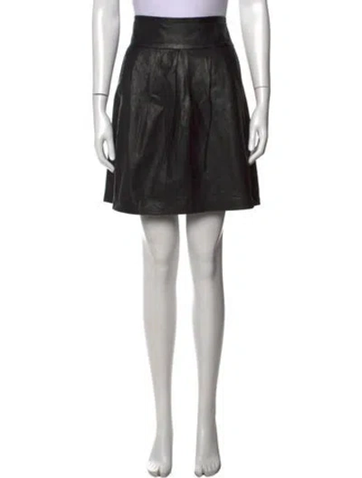 Pre-owned Vince Pleated Accents Mini Skirt In Black