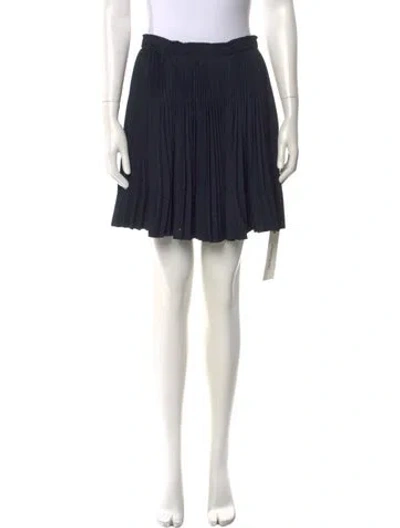 Pre-owned Vince Pleated Accents Mini Skirt In Blue