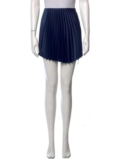 Pre-owned Vince Pleated Accents Mini Skirt In Blue