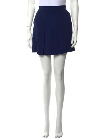 Pre-owned Vince Pleated Accents Mini Skirt In Blue