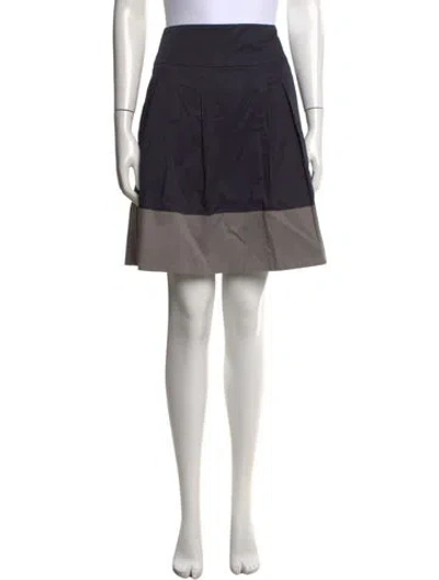 Pre-owned Vince Pleated Accents Mini Skirt In Blue