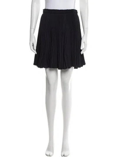 Pre-owned Vince Pleated Accents Mini Skirt In Blue