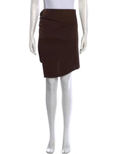 Pre-owned Vince Pleated Accents Mini Skirt In Brown