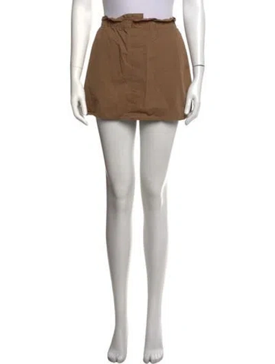 Pre-owned Vince Pleated Accents Mini Skirt In Grey