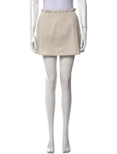 Pre-owned Vince Pleated Accents Mini Skirt In Grey