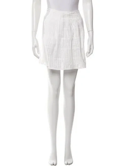 Pre-owned Vince Pleated Accents Mini Skirt In White