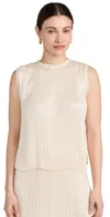 VINCE PLEATED CREW NECK SHELL TOP BELL