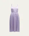 Vince Crushed Slip Dress In Purple In Sweet Pea
