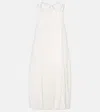 Vince Pleated A-line Halter Dress With Pockets In White